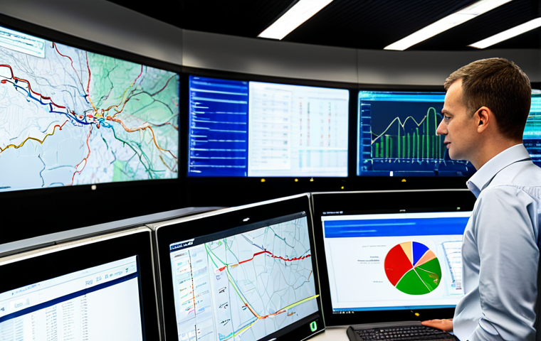 A professional team of engineers and data analysts, fully clothed in modest business attire and professional dress, collaborating around large, interactive digital screens in a state-of-the-art railway operations control center. The screens display real-time train movements, complex data visualizations for predictive maintenance, and network analytics for a modern German rail system. The pose is natural, showcasing focused discussion and problem-solving.
safe for work, appropriate content, fully clothed, professional, family-friendly, perfect anatomy, correct proportions, natural pose, well-formed hands, proper finger count, natural body proportions, professional photography, high resolution.